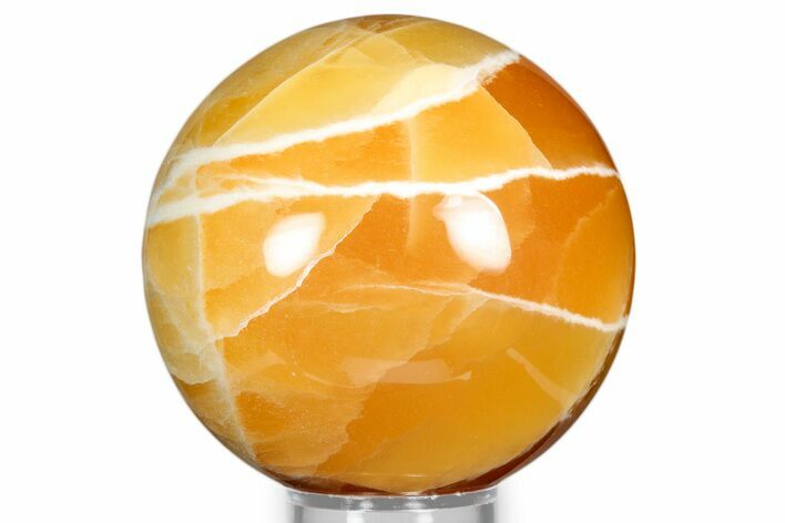 Polished Honeycomb Calcite Sphere - Utah #344848